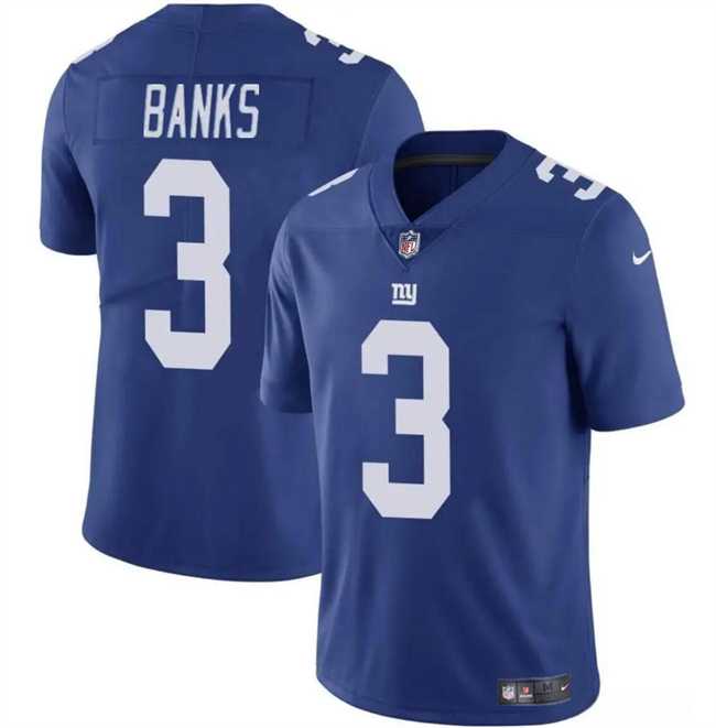 Men & Women & Youth New York Giants #3 Deonte Banks Blue Vapor Untouchable Limited Football Stitched Jersey->new york giants->NFL Jersey